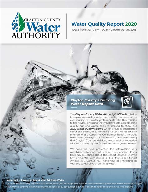Water Quality Reports .